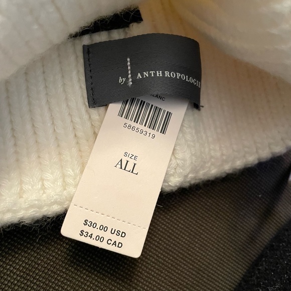 SOLD NWT Anthropologie Winter Hat Base INCLUDES 2 Interchangeable Poms - Picture 10 of 10